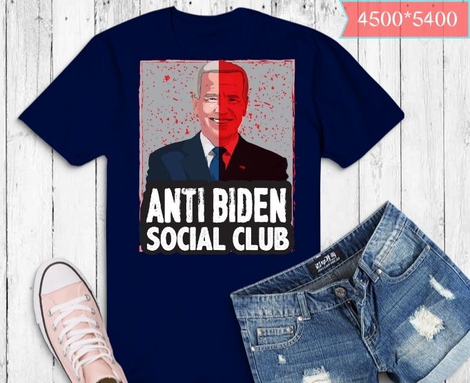 Anti Biden Social Club Distressed US Flag T-Shirt design svg - Buy t ...