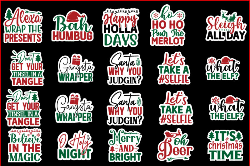 Christmas Sticker Design Bundle