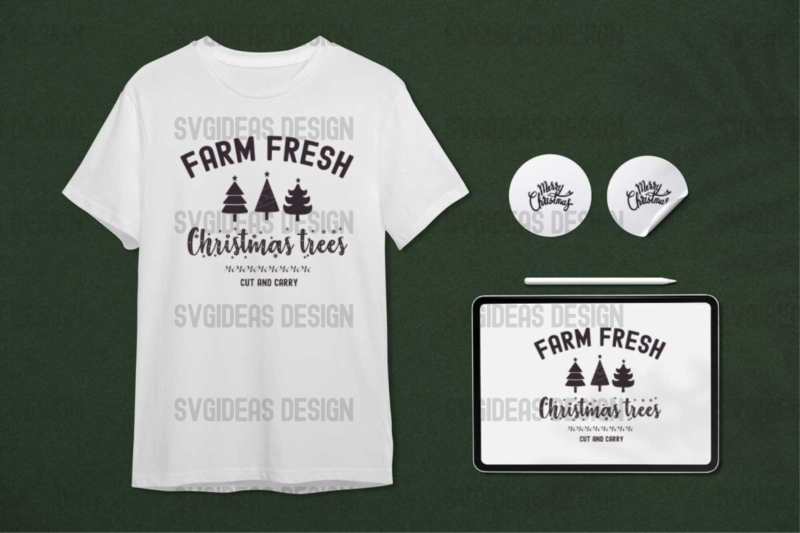 Farm Fresh Christmas Trees Cut And Carry Christmas Gift Diy Crafts Svg Files For Cricut, Silhouette Sublimation Files