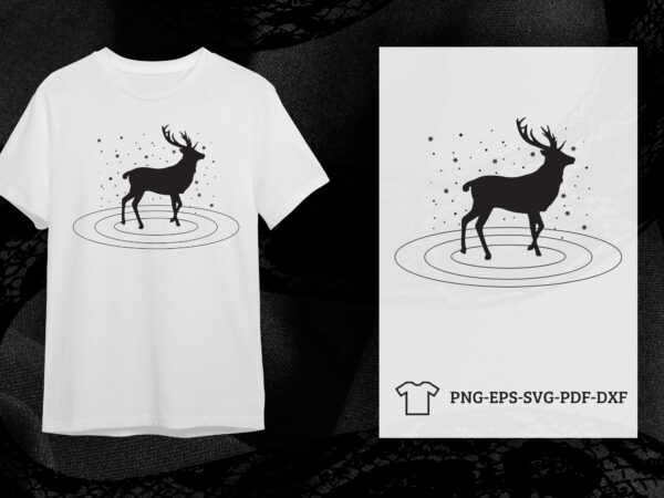 Deer silhouette vector gift diy crafts svg files for cricut, silhouette sublimation files