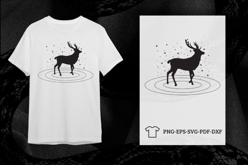 Deer Silhouette Vector Gift Diy Crafts Svg Files For Cricut, Silhouette Sublimation Files