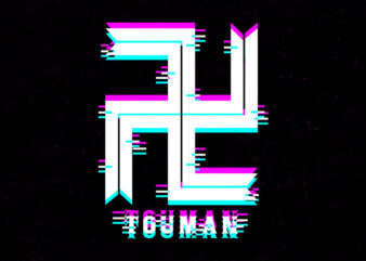 touman gang glitch logo