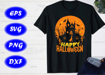 Happy Halloween SVG T-shirt Design Template