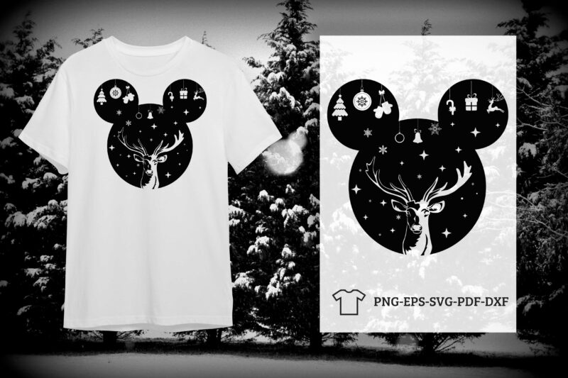 Christmas Deer Vector SVG Diy Crafts Svg Files For Cricut, Silhouette Sublimation Files