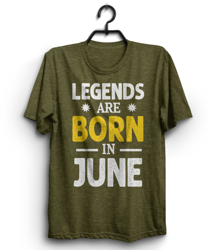 Legends are born in January, February, March, April, May, June, July, August, September, October, November, December, T shirt design bndle