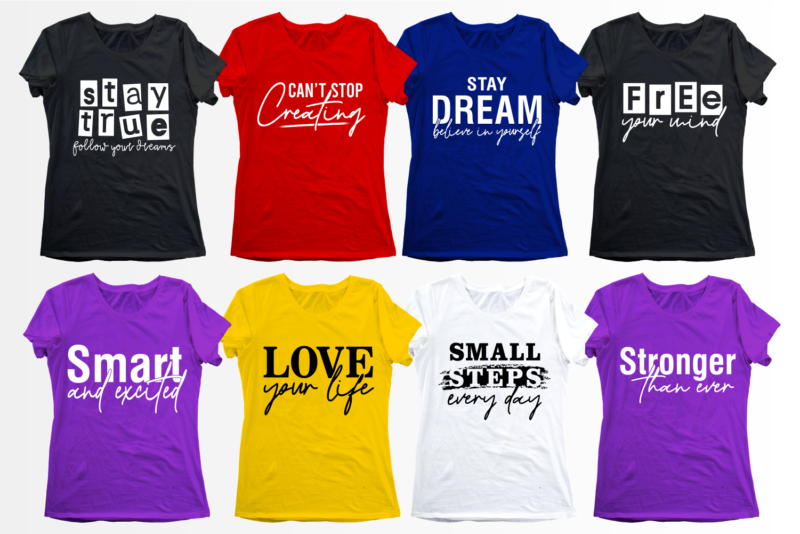 motivational inspirational quotes svg t shirt designs bundle / mug ...