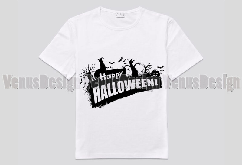 Spooky Happy Halloween Svg Editable Design