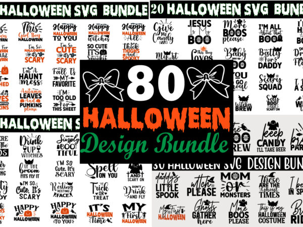 Halloween svg t shirt design bundle