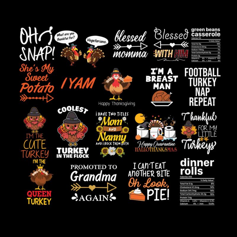 Bundle Thanksgiving Svg, Thanksgiving Quote Svg, Happy Thanksgiving Svg, Turkey Svg, Turkey Day Svg, Thanksgiving Svg, Thanksgiving Turkey Svg, Thanksgiving 2021 Svg