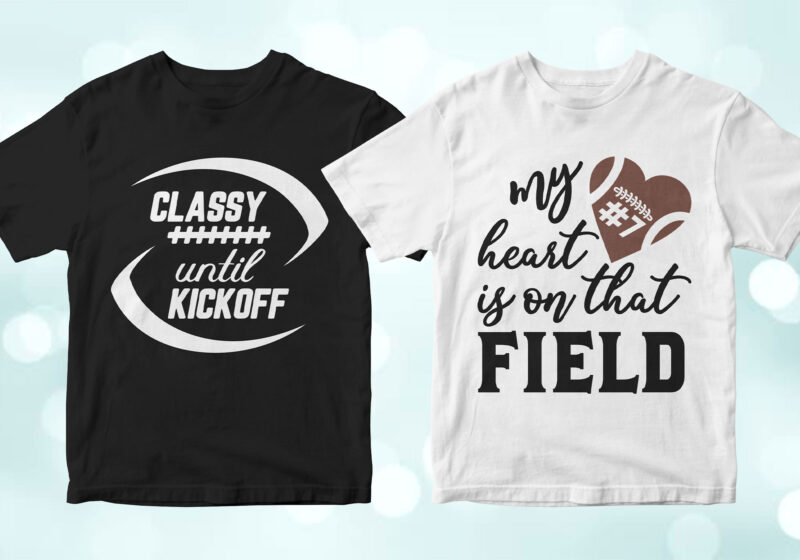American Football 50 Editable Vector T-shirt Designs Bundle in Ai Svg ...