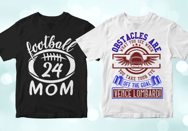 American Football 50 Editable Vector T-shirt Designs Bundle in Ai Svg ...