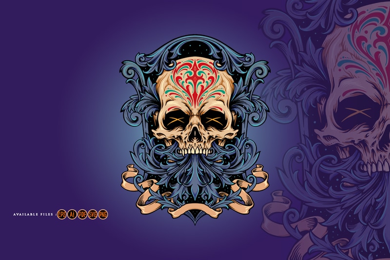 Dia De Los Muertos Skull Frame Ornaments - Buy t-shirt designs