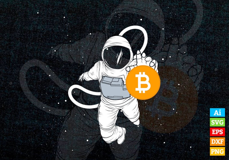 Ethereum To The Moon Svg Digital File, Astronaut Svg, Ethereum Svg