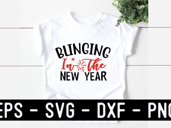 New year svg t shirt design template