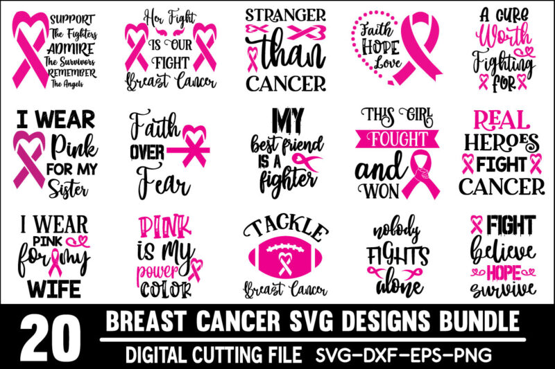 Breast Cancer SVG Bundle