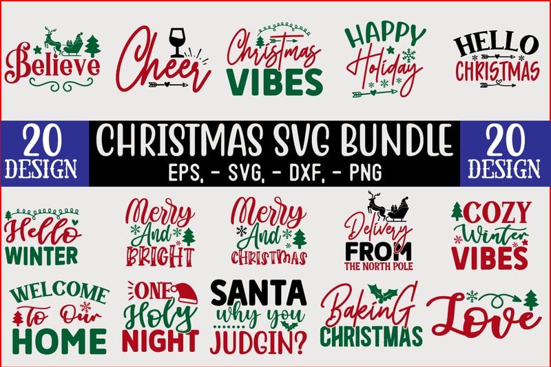 Christmas SVG T shirt design Bundle - Buy t-shirt designs