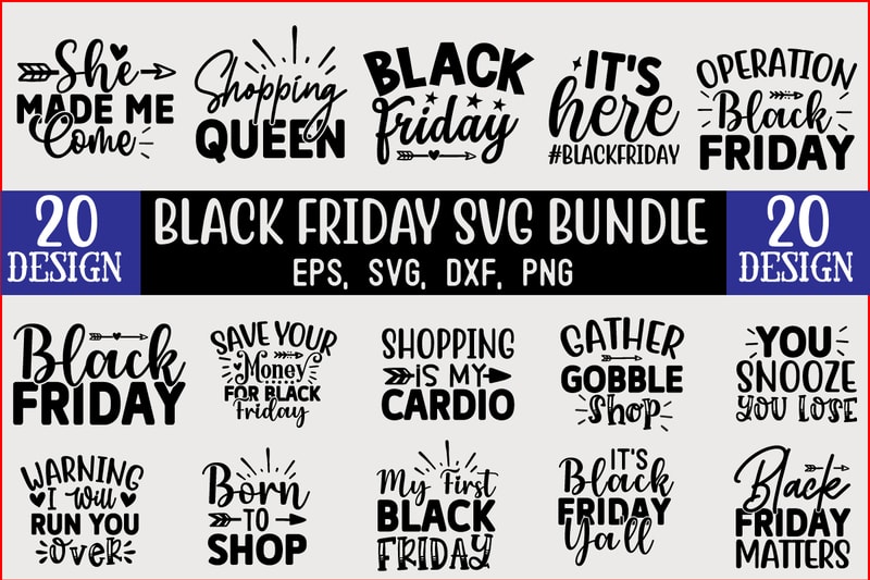 Black Friday SVG T shirt Design Bundle - Buy t-shirt designs