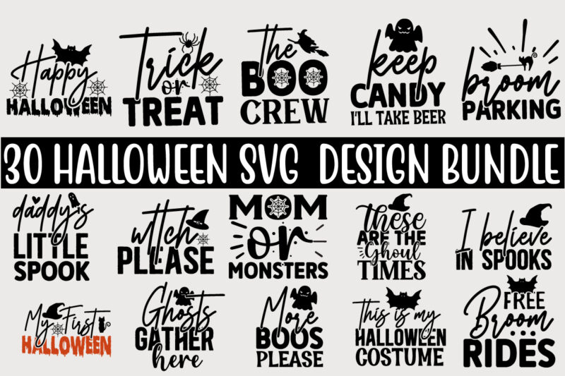 Halloween SVG Quotes design Bundle