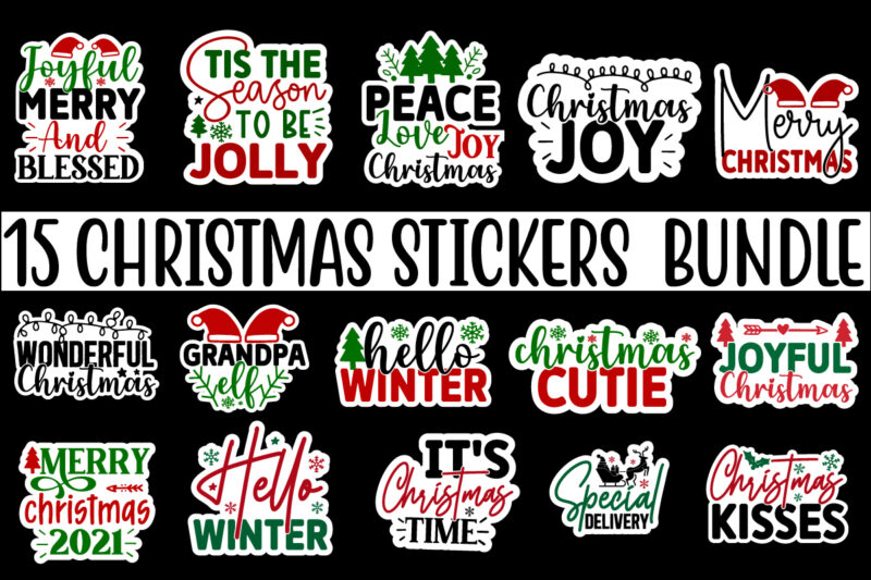 Christmas Sticker Design Bundle