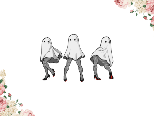 Sexy ghosts halloween party diy crafts svg files for cricut, silhouette sublimation files t shirt template vector