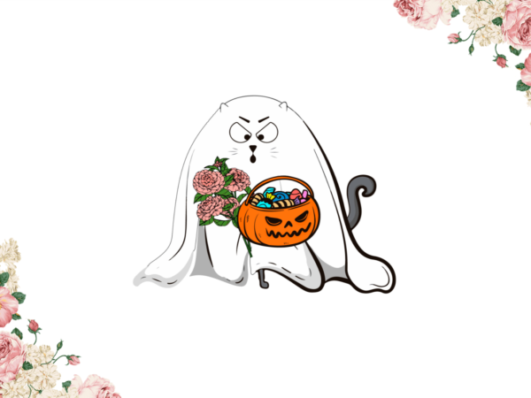 Aggressive ghost cat diy crafts svg files for cricut, silhouette sublimation files t shirt vector