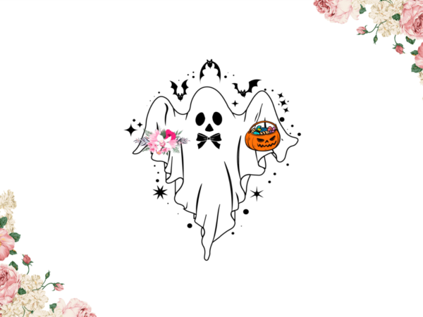 Magical flying ghost for halloween diy crafts svg files for cricut, silhouette sublimation files t shirt designs for sale