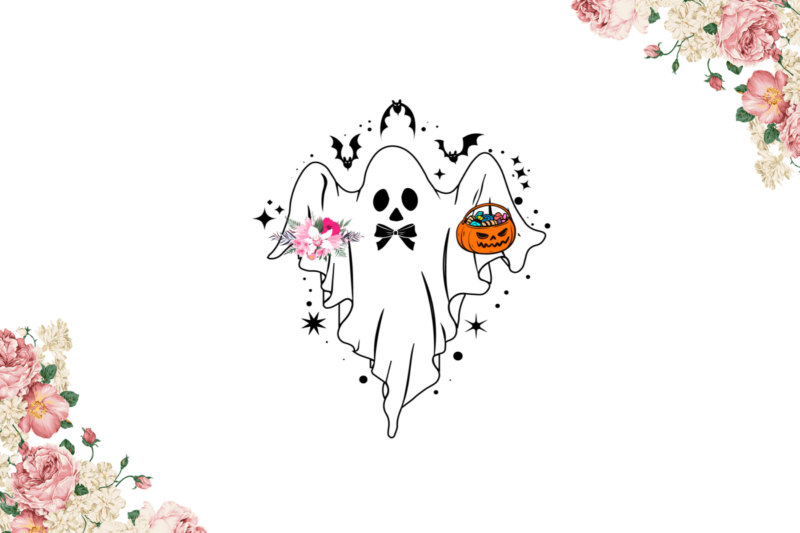 Magical Flying Ghost For Halloween Diy Crafts Svg Files For Cricut, Silhouette Sublimation Files