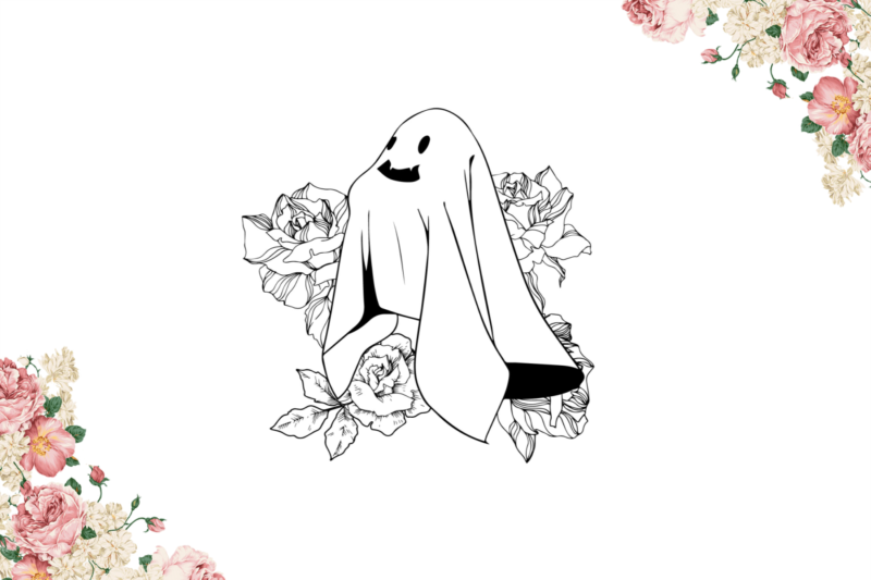 Flowering Ghost Diy Crafts Svg Files For Cricut, Silhouette Sublimation Files