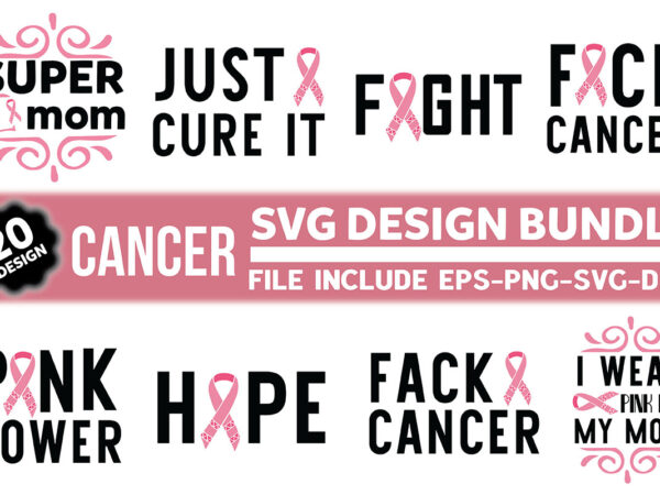 Cancer svg design bundle