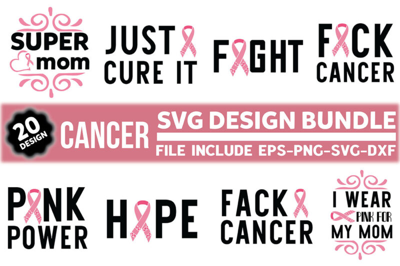 Cancer Svg Design Bundle