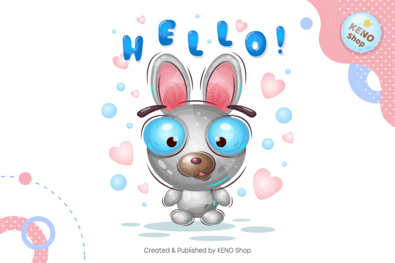 Cartoon Cute Rabbit.