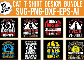Cat T-shirt Design Bundle
