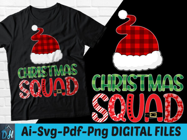 Christmas squad t-shirt design, merry christmas t shirt, christmas squad svg, santa hat shirt, santa family hat tshirt, funny christmas tshirt, christmas sweatshirts & hoodies