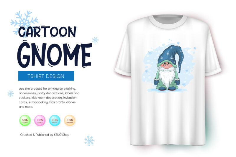 Cute Cartoon Gnome.