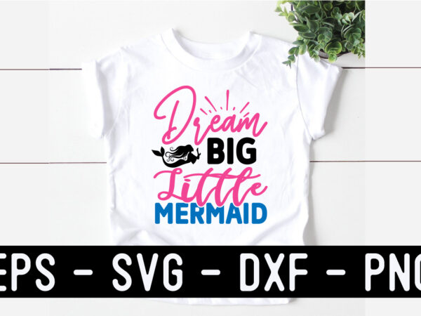 Mermaid svg quotes design template