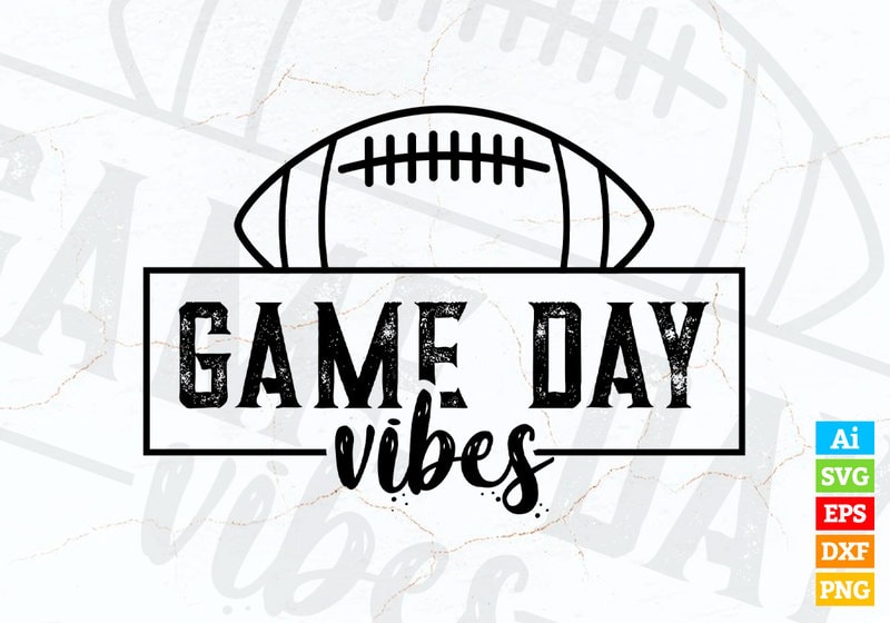 Game Day Vibes Football T-Shirt Design Graphic by fatimaakhter01936 ·  Creative Fabrica