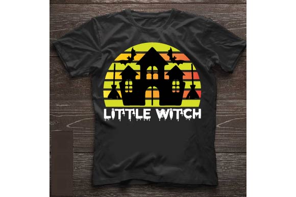 Little witch t shirt vector graphic