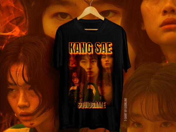 Kang sae, squid game, most trending tv series, kang sae t-shirt design, squid game t-shirt design