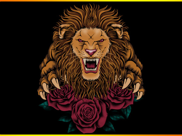 Lion Roses - Buy t-shirt designs