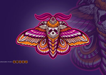 Skull Moth Dead Head Illustrations