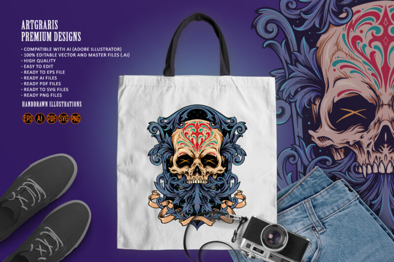Dia De Los Muertos Skull Frame Ornaments - Buy t-shirt designs