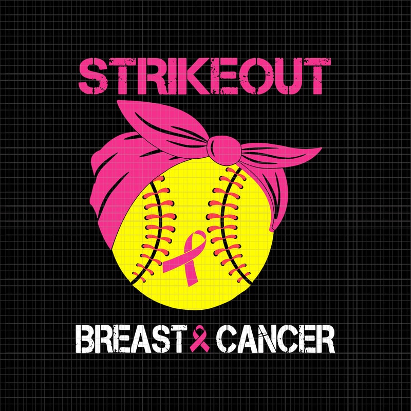 Softball Baseball Svg Cut File Breast Cancer SvgSoftball Bas