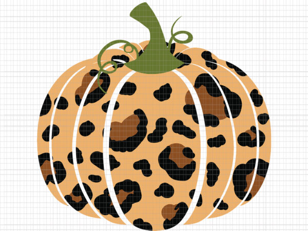 Leopard pumpkin in autumn colors svg, leopard pumpkin svg, pumpkin svg, halloween svg, autumn svg t shirt vector graphic