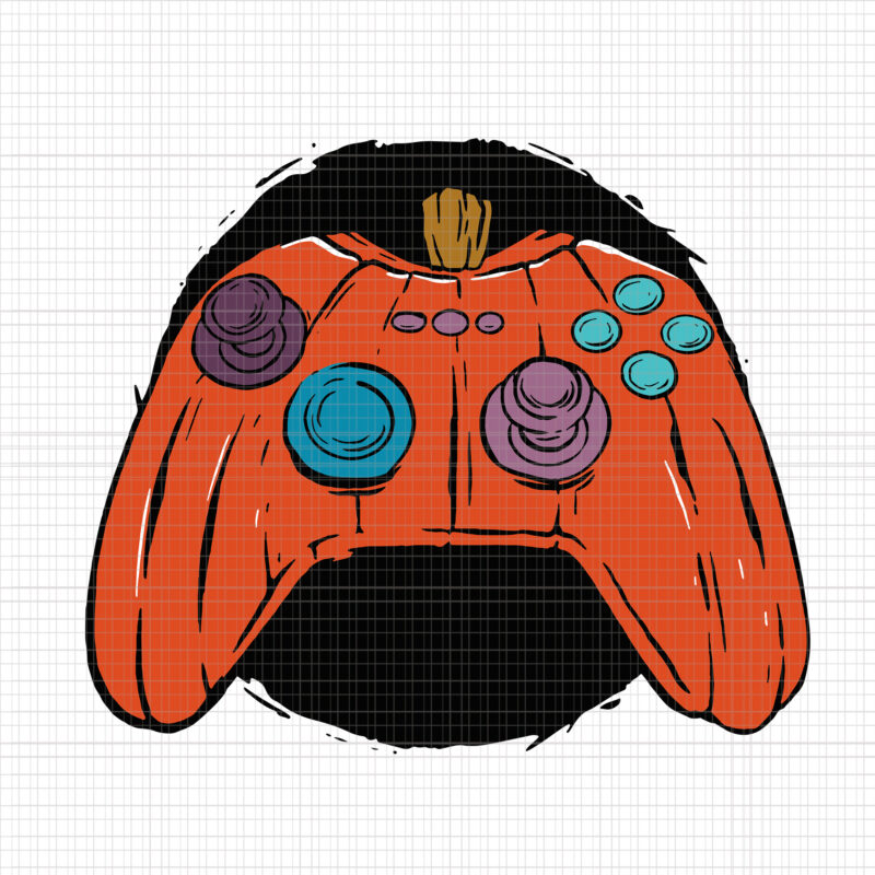 Pumpkin Video Game Joystick Svg, Halloween Gamer Svg, Halloween Svg, Pumpkin Halloween Svg, Pumpkin Game Svg