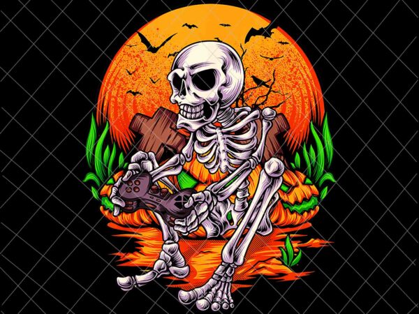 Skeleton gaming gamer png, gamer halloween png, skeletons halloween, skeletons gamer png t shirt template vector