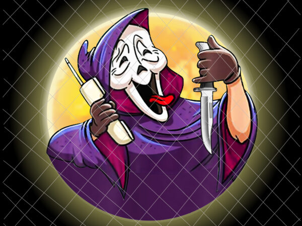 Ghostface calling halloween funny png, scream you hang up png, ghostface halloween png t shirt design template