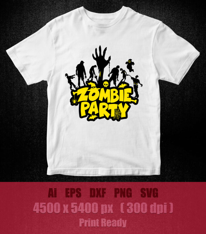 Zombie Party, Zombie Party Halloween svg, Horror Castle, Halloween Castle, Spooky vibes svg, halloween shirt svg, halloween svg, cut files, fall svg, halloween mug, halloween tumbler, cricut svg, trick or