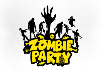 Zombie Party, Zombie Party Halloween svg, Horror Castle, Halloween Castle, Spooky vibes svg, halloween shirt svg, halloween svg, cut files, fall svg, halloween mug, halloween tumbler, cricut svg, trick or t shirt graphic design