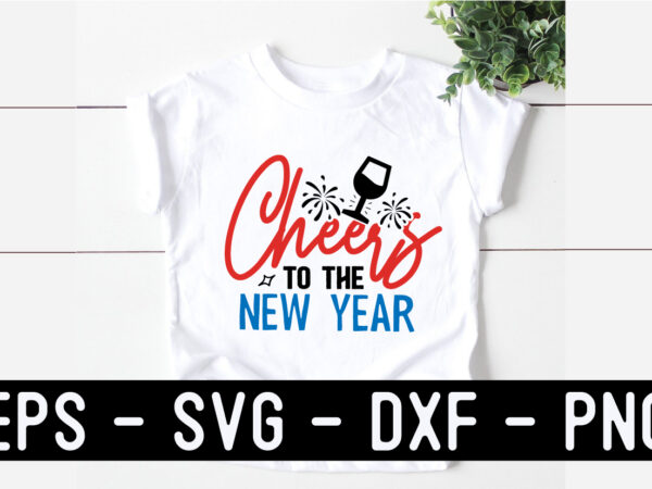 New year svg t shirt design template