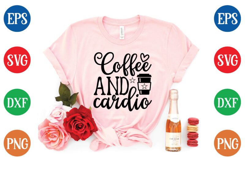 Coffee and cardio graphic t shirt